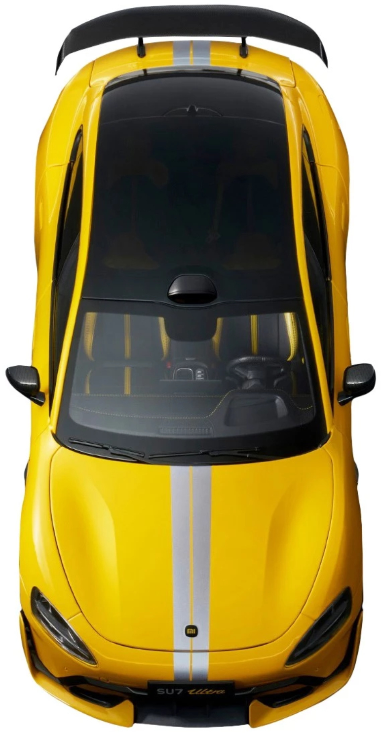 Модель автомобиля уменьшенная Xiaomi SU7 Ultra 1/18 Die-cast Model Car желтый BHR08KQGL
